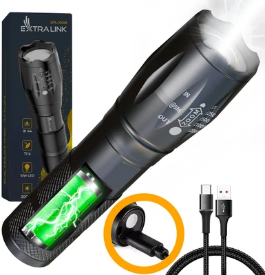Extralink EFL-1031 Odin | Žibintuvėlis LED | įmontuotas akumulator, 10W, 400lm