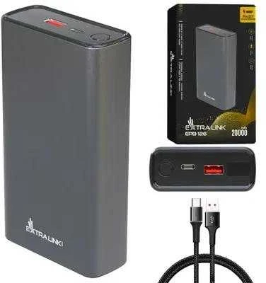 Extralink EPB-126 20000mAh sidabrinė | Nešiojamoji baterija | Nešiojamoji baterija, 45 W PD, USB-C