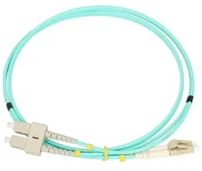 Extralink LC/UPC-SC/UPC | Daugiamodis, OM3, dvipusis, 3mm, 1m