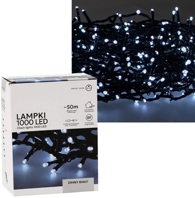 Extralink LED girlianda, 1000 LED, 53 m, šaltai balta