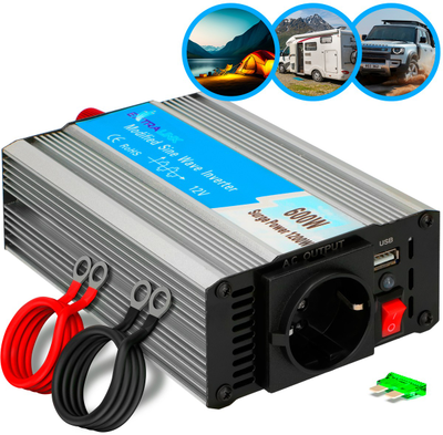 EXTRALINK įtampos keitiklis 12V-230V 600W modifikuotas sinusas OPIM-600W