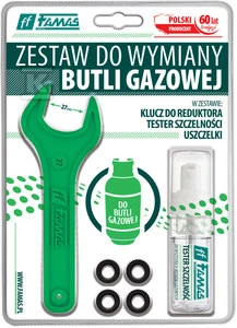 FAMAS Rinkinys dujų baliono keitimui (raktas + testeris + sandarikliai)