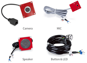Fanvil VoIP PA2-KIT priedai: kamera, garsiakalbis, mikrofonas