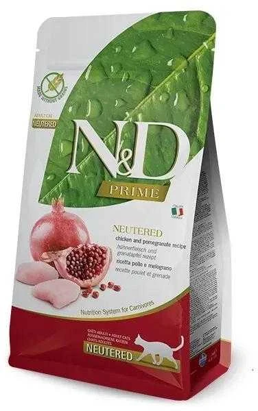 Sausas Kačių Maistas - Farmina N&D Prime Neutered Vištiena Ir Granatas, Suaugusiems 5 Kg