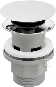 Praustuvo sifono vožtuvas Ferro, baltas/chromuotas Rotondo S288PPC