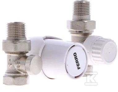 Ferro Komplektas termostatyczny prosty 1/2'' (ZTM200