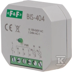 F&F BIS-404-PRZEK.BISTAB230V,2X5A,PUSZKA 60