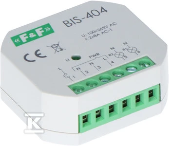 F&F BIS-404-PRZEK.BISTAB230V,2X5A,PUSZKA 60