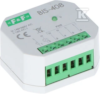 F&F 1NO 16A 100-265V AC IP20 – BIS-408