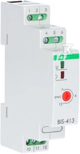 F&F Impulsinė relė 24V AC/DC 16A, skirta TH35 bėgiui - BIS-413
