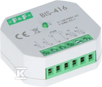 F&F Bistabili relė BIS-416, dvi nepriklausomos valdymo grandinės