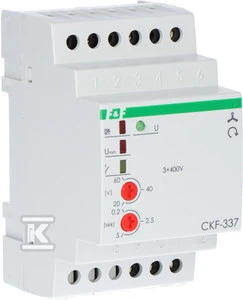 F&F Fazės gedimas ir asimetrijos sekos relė 10A 1P 0,2-5sek 20-60V CKF-337