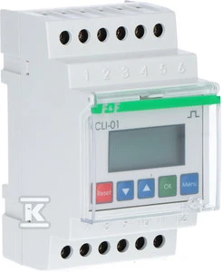 F&F impulsų skaitiklis 24-264V AC/DC 1P 8A programuojamas CLI-01