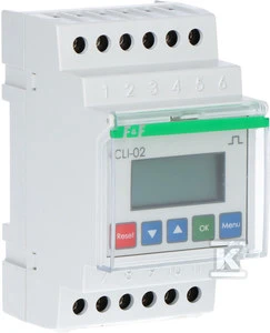 F&F Impulsų skaitiklis 24-264V AC/DC 1P 8A 8 skaitmenų modulinis CLI-02