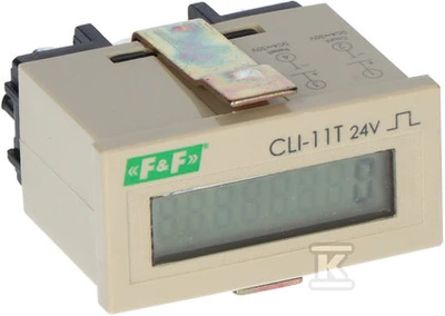 F&F Impulsų skaitiklis 110-240V AC/DC 1P 8A skydelis CLI-11T 230V