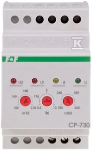 F&F įtampos relė CP-730 Su laiko bloku 10A 4X400V+N - CP-730