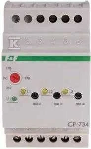 F&F Įtampos valdymo relė 3 fazės 3x (50-450V)+N 3Z 8A 170-210V AC CP-734