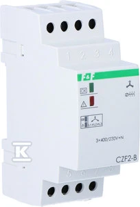 F&F Fazių praradimo ir disbalanso relė su kontaktoriaus kontaktų valdymu 10A 1NO 4sek 55V CZF-2B