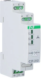 F&F Fazės atrofija ir asimetrija relės 10A 1P 4sec 55V CZF- 310