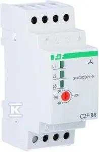 F&F Fazės praradimo ir disbalanso relė 10A 1P 4sek 40-80V CZF-BR