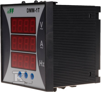 F&F 1 fazė - 12- 400V AC 1- 9000 / 5A 10- 100 Hz skaitmeninė matrica 96x96mm DMM-1T