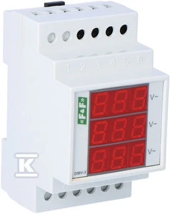 F&F True RMS 100-300V trifazis skaitmeninis įtampos indikatorius DMV3RMS