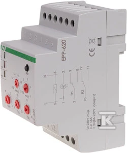F&F 4 funkcijų srovės relė 2x2P 16A - EPP-620
