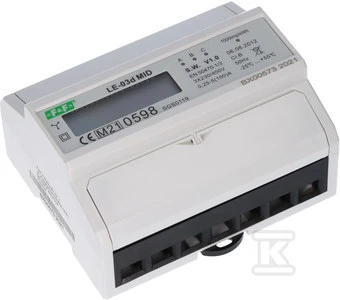 F&F elektros skaitiklis MID 3 fazių 100A 230/400V su LCD ekranu LE-03D