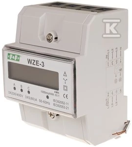 F&F 3 fazių energijos sunaudojimo indeksas, tiesioginis kl.1 3x230V + N (WZE-3)