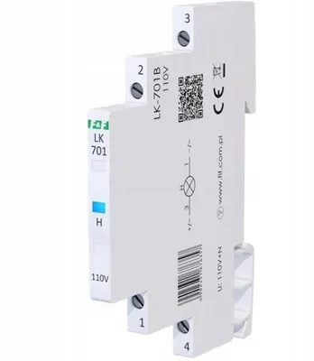 FF Lampka modułowa 1-fazowa mėlyna 110V AC 1/2 modułu LK-701B-110