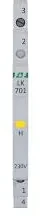 FF Lampka modułowa 1-fazowa geltona 12-48V AC/ 12-60V DC 1/2 modułu LK-701Y-24