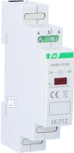 F&F LK-712 R 10÷30V-1×LED CZERW,TH35,1-FAZ