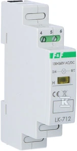 F&F LK-712 Y 130÷260V-1×LED GELTONAS, TH35,