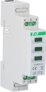 F&F Modulinė 3 fazių lempa 3x230V+N AC žalia LK-713G