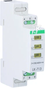 F&F LK-713Y LAMP.KONT.ZASIL ZÓŁTA 3X230V