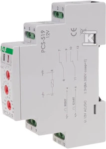 F&F Laiko relė 2P 8A 0,1sek.-576h 12V AC/DC daugiafunkcinė (PCS-519 12V)