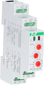 F&F Laiko relė 2P 8A 0,1sek.-576h 12V AC/DC daugiafunkcinė (PCS-519 12V)