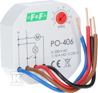 F&F Laiko relė su kritimo uždelsimu 230V 10A - PO-406
