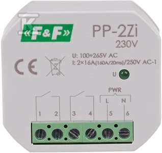 F&F PP-2Z-LED-230V ELE.2Z RELĖ 16A P/