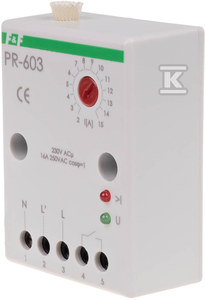 F&F pirmumo relė su praėjimo kanalu 230V 16A - PR-603