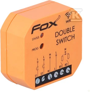 F&F dvigubos relės dvigubas jungiklis Wi-R2S2-P