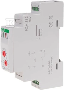 F&F laiko relė 1P 10A 0,1 sek.-576 val. 24 V kintamoji / nuolatinė srovė (PCA-512 24 V)