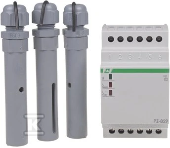 F&F Skysčio lygio valdymo relė 16A 2P 1-100kOhm PZ-829
