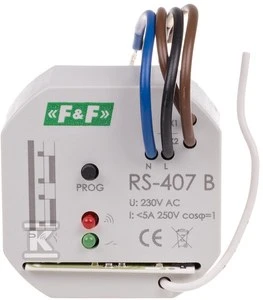 F&F Radijo kontrolės relė 230V AC 1P RS- 407B