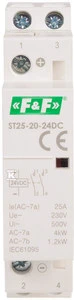 F&F Modulinis kontaktorius ST25-20-24DC 2NO 25A 24V DC, skirtas DIN bėgeliui