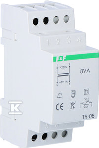 F&F TR-08 tinklo transformatorius 230V/8V AC TR-08