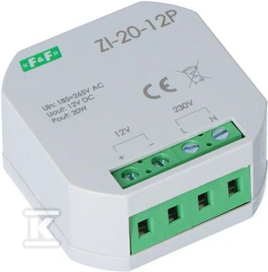 F&F 180- 264V kintamosios srovės impulsinis maitinimo šaltinis, 12 V nuolatinės srovės 1.6A 20W ZI-20-12P