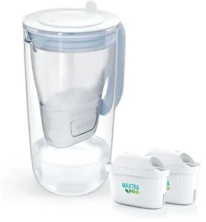 Drėkintuvas Brita Glass + 2 filtry Maxtra ProPure Performance mėlyna