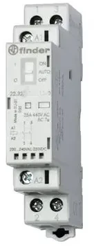 Finder Modulinis kontaktorius 1Z 1R 25A 230V AC/DC, Auto-On-Off funkcija, veikimo indikatorius + LED, 17.5mm 22.32.0.230.4540