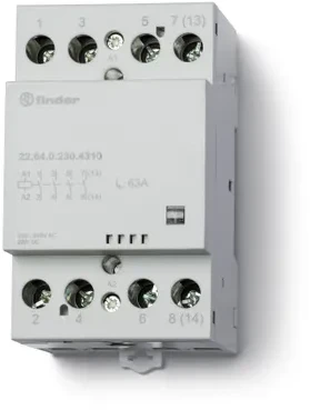 „Finder“ modulinis kontaktorius 4Z 63A 230V AC/DC su išjungimo indikatoriumi (22.64.0.230.4310)
